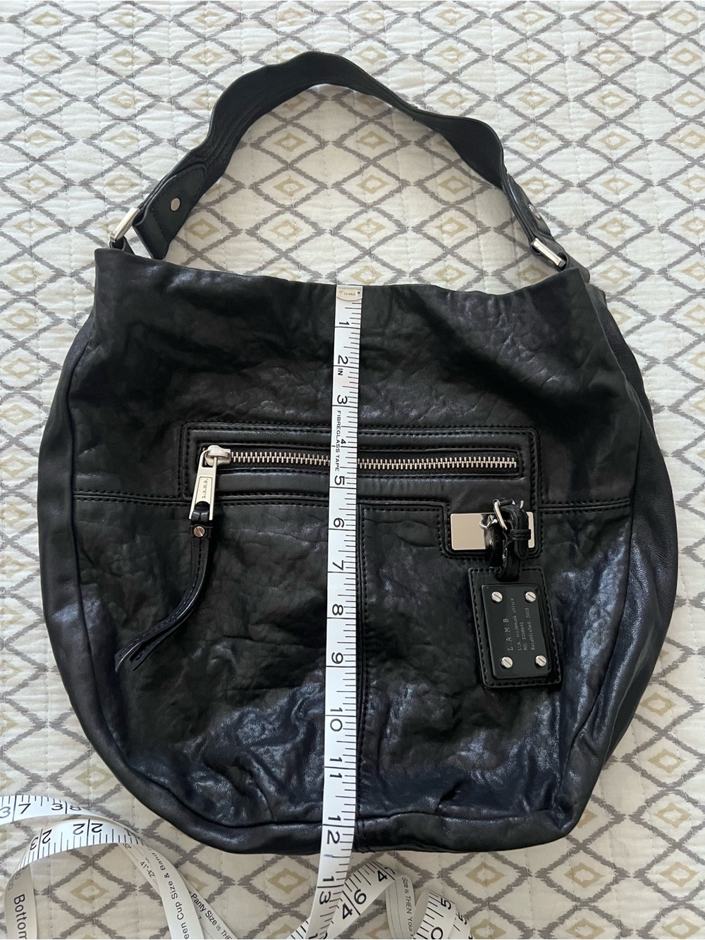 L.A.M.B. Black Leather Hobo Bag - Picture 14 of 15